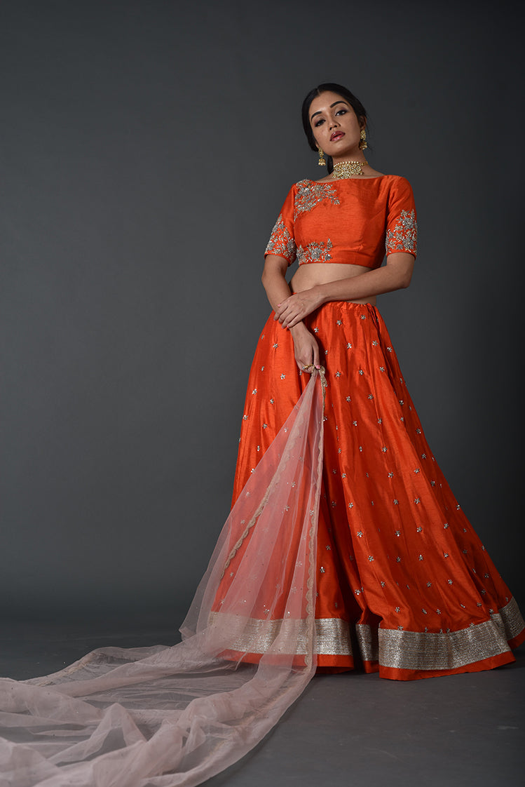 orange Lehenga