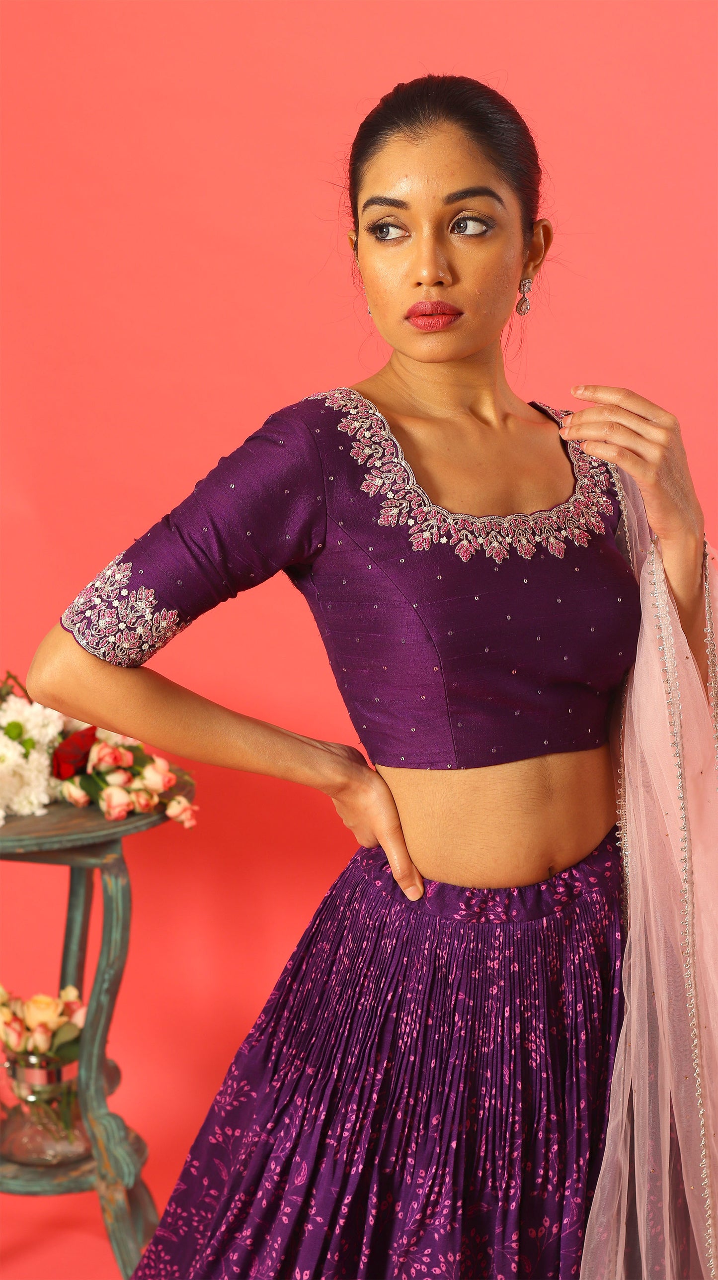 Purple Kumri Set Set