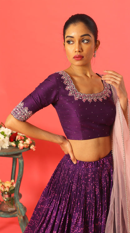 Purple Kumri Set Set