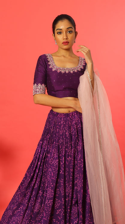 Purple Kumri Set Set