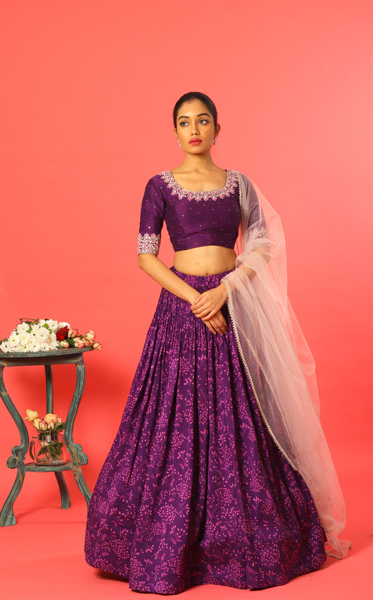 Purple Kumri Set Set