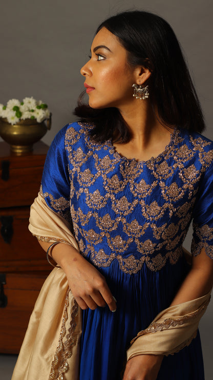 Royal Blue Tamara Anarkali Set