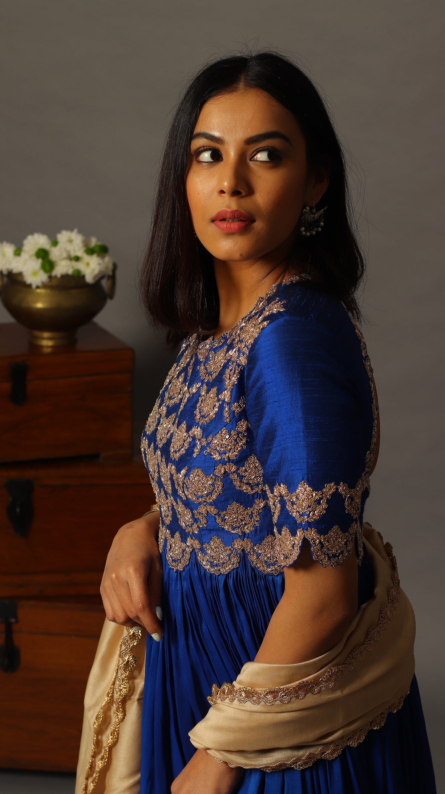 Royal Blue Tamara Anarkali Set