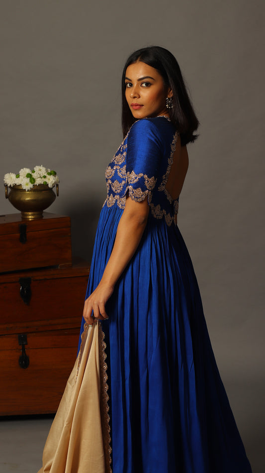 Royal Blue Tamara Anarkali Set