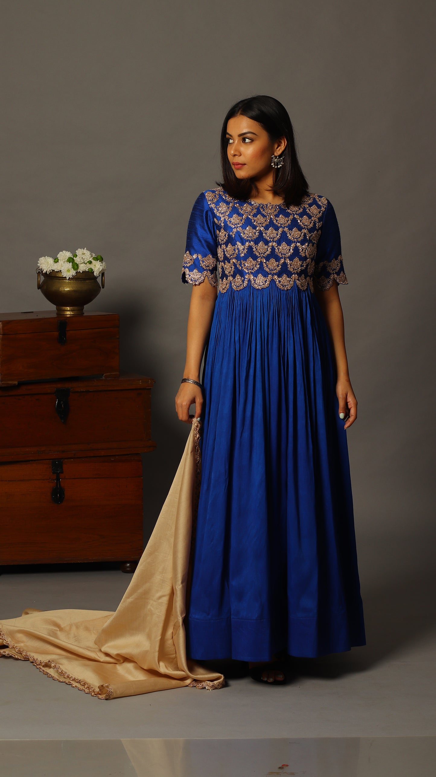 Royal Blue Tamara Anarkali Set