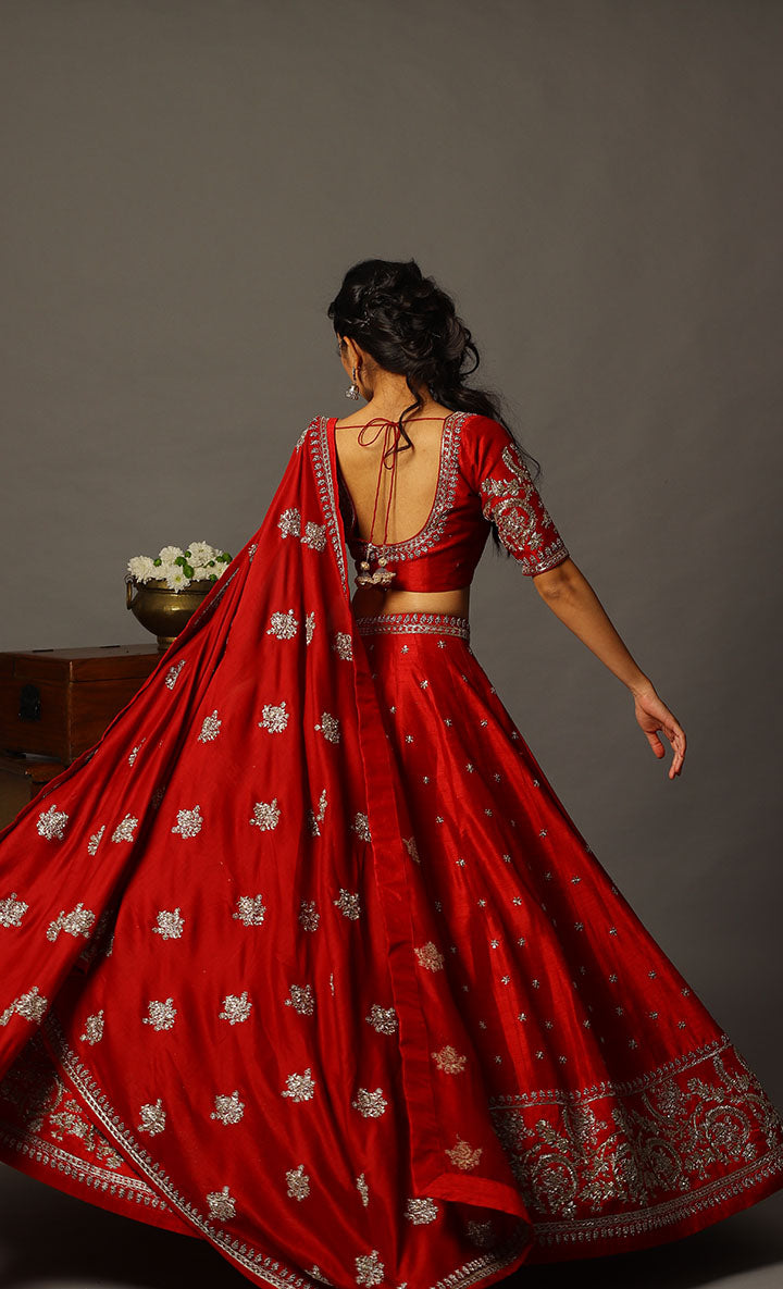 Maroon Tamara Lehenga