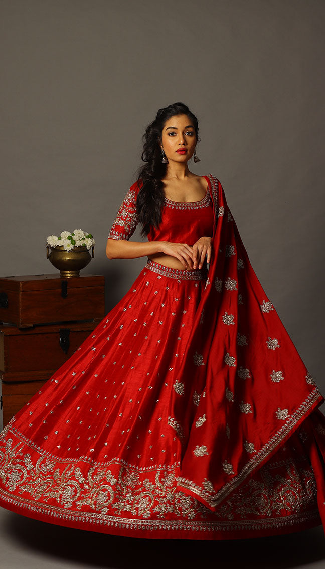 Maroon Tamara Lehenga