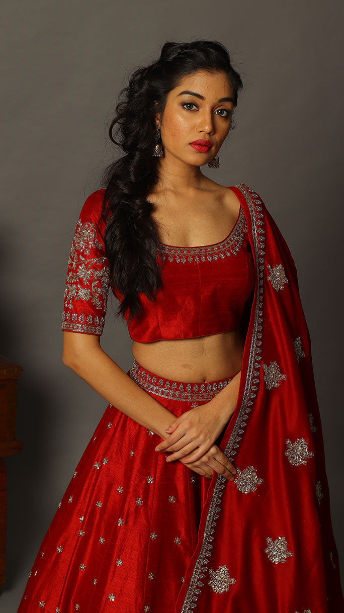 Maroon Tamara Lehenga