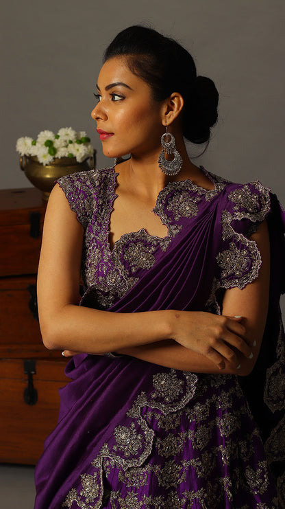 Purple Tamara Lehenga