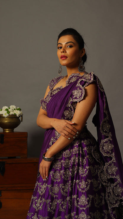 Purple Tamara Lehenga