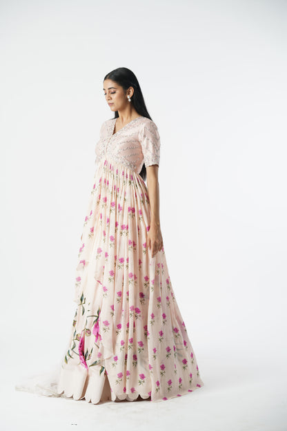Blush Peonia Overlay Skirt Set