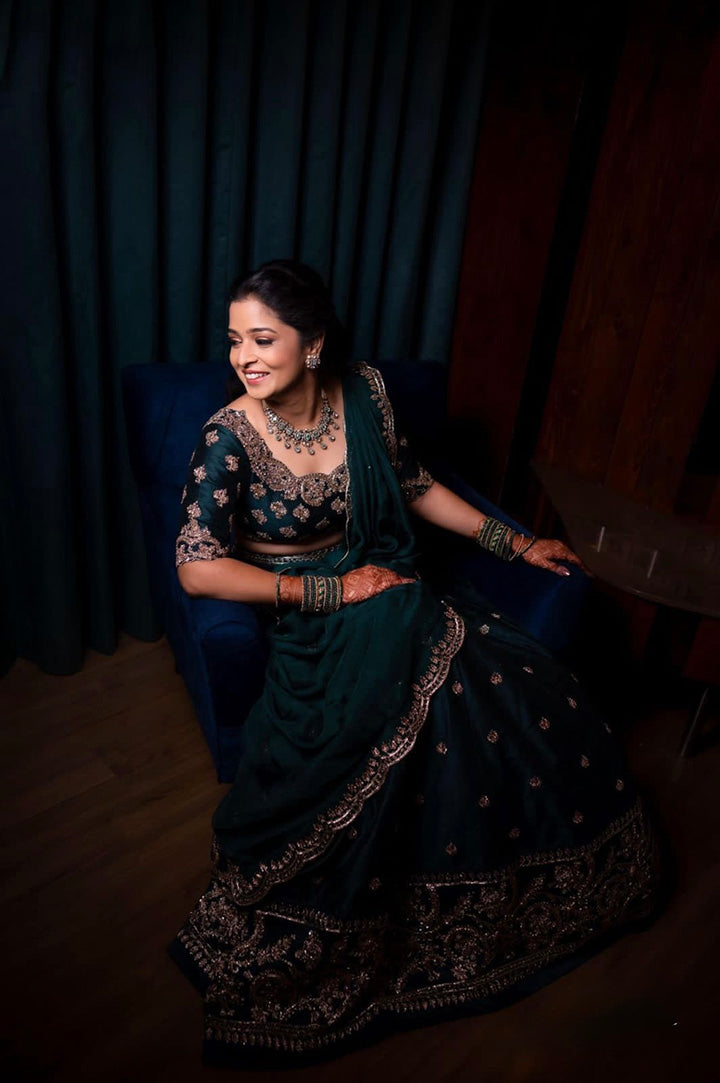 Green Tamara Lehenga