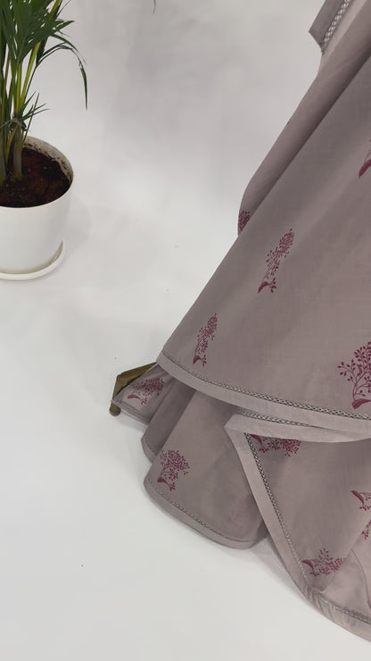 CEMENT KUMRI MOTIFS CHANDERI SAREE