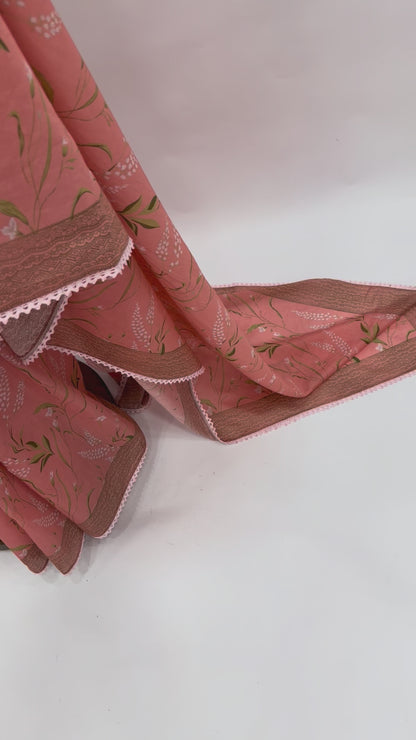 PEACH BOTANICA CHANDERI SOFT SILK SAREE
